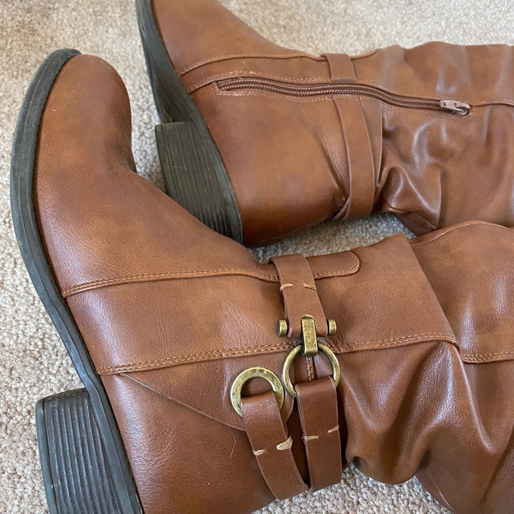 ONE DAY ONLY-Brown Knee-High Boots - Picture 7 of 9